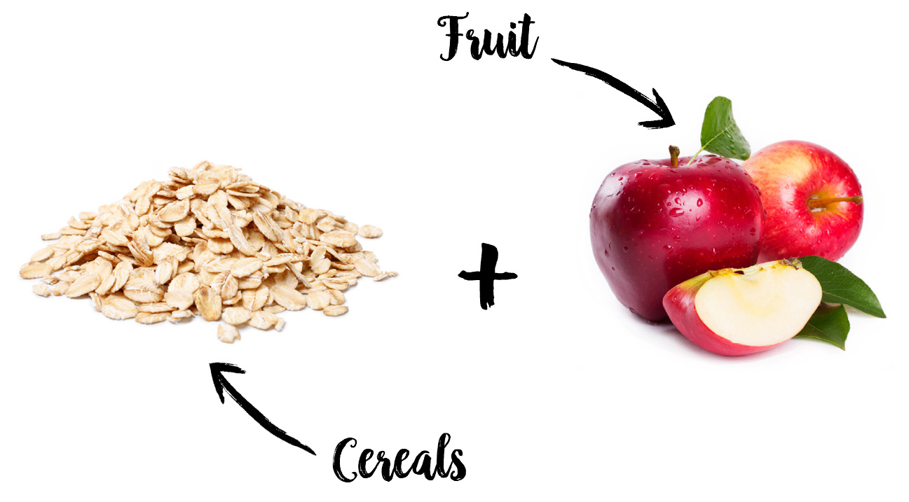 graphic displaying cereals and fruit