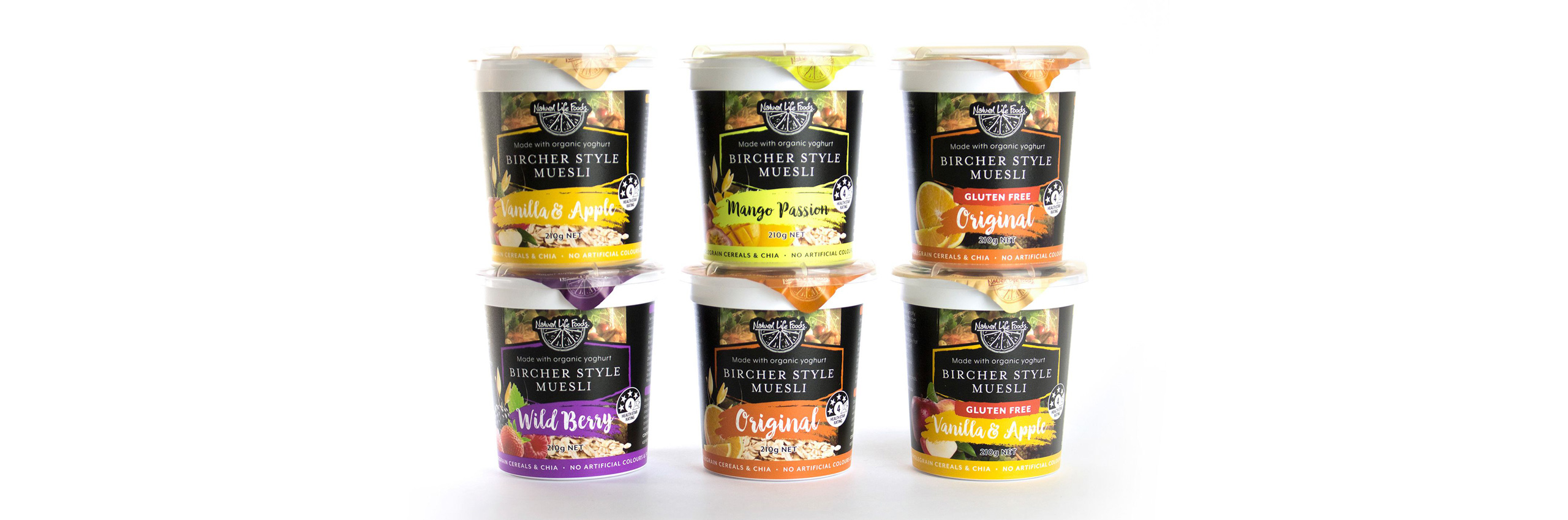 Header image Natural Life Foods product range and our products heading